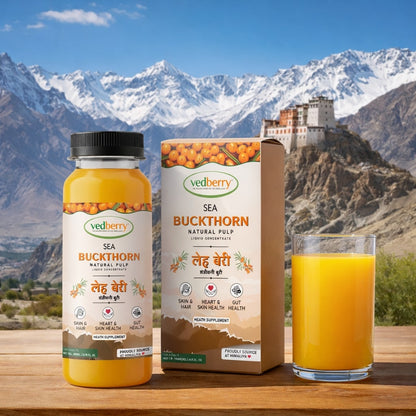 Sea Buckthorn Juice (Pulp) Natural Vitamin C | Immunity & Skin Glow
