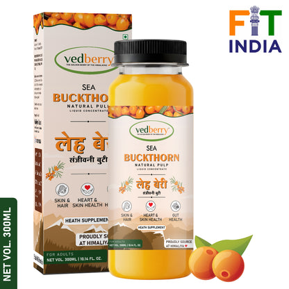 Sea Buckthorn Juice (Pulp) Natural Vitamin C | Immunity & Skin Glow