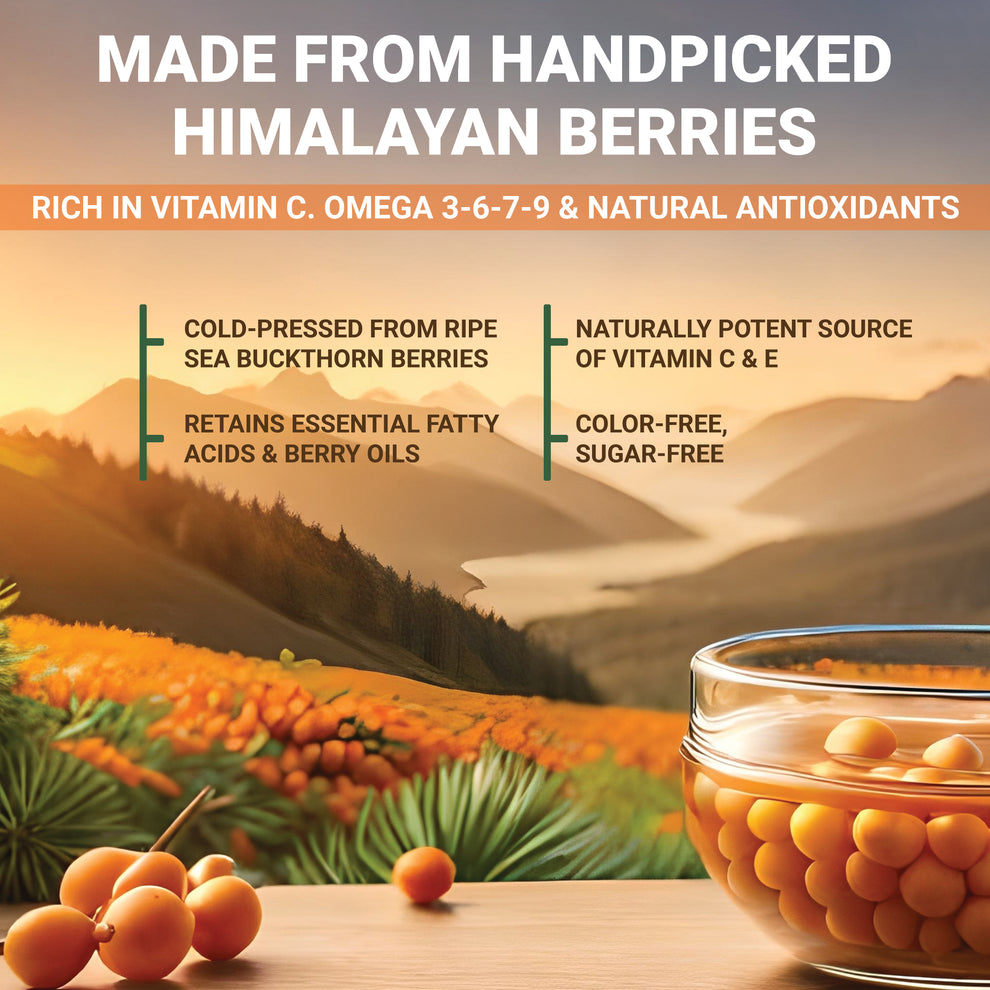 Sea Buckthorn Juice (Pulp) Natural Vitamin C | Immunity & Skin Glow ...