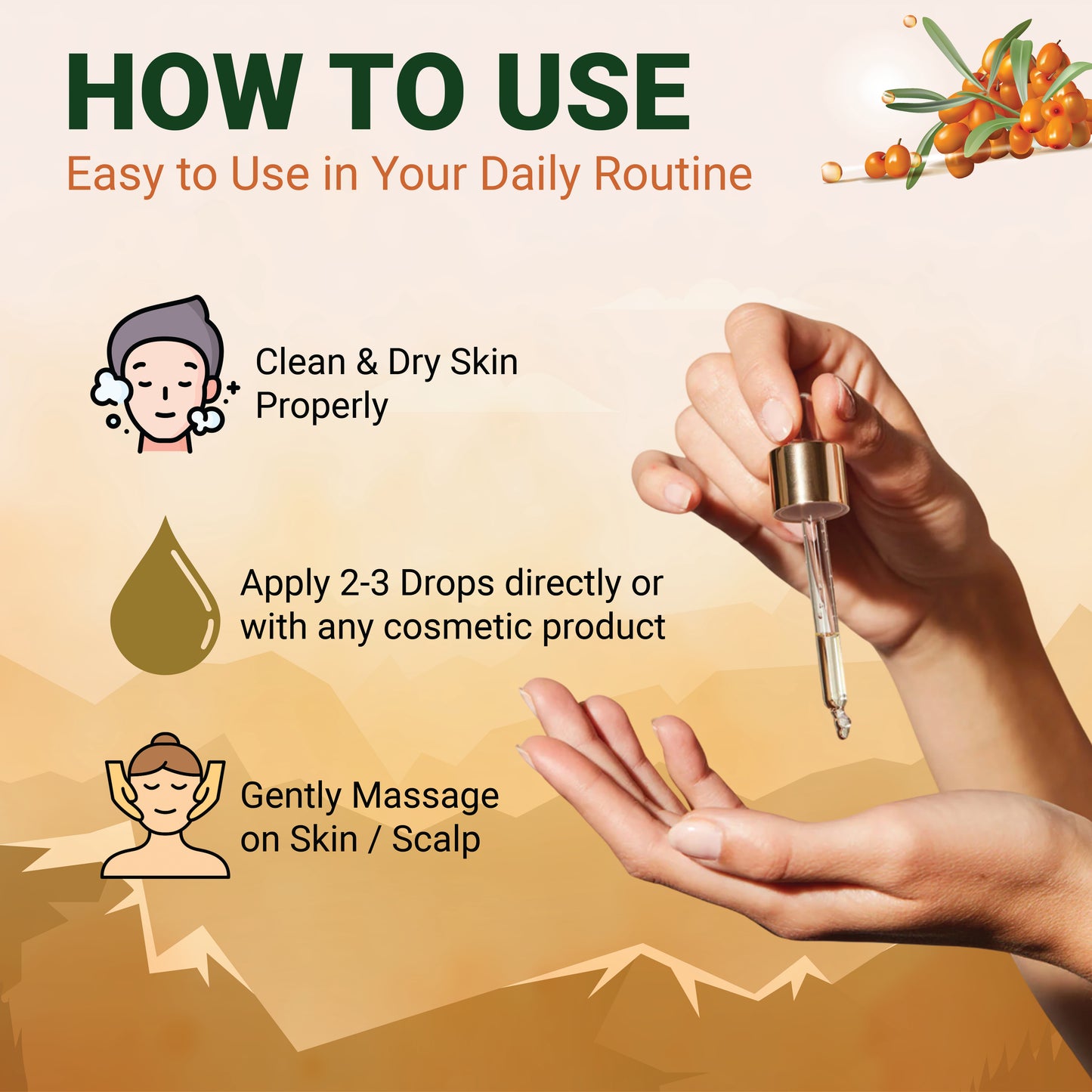 Sea Buckthorn Oil 30ml Face Serum&Hair Serum